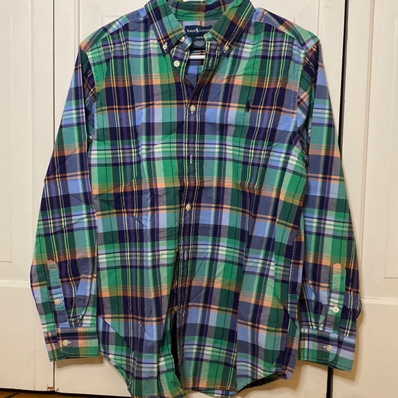 Ralph Lauren button down plaid boys shirt - Picture 1 of 2